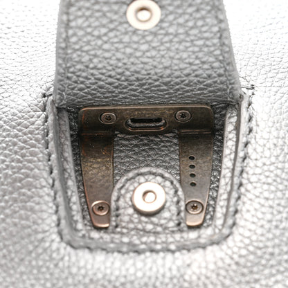 Balenciaga Metallic Calfskin LED Logo Projector Top Handle Bag Silver 13 of 17