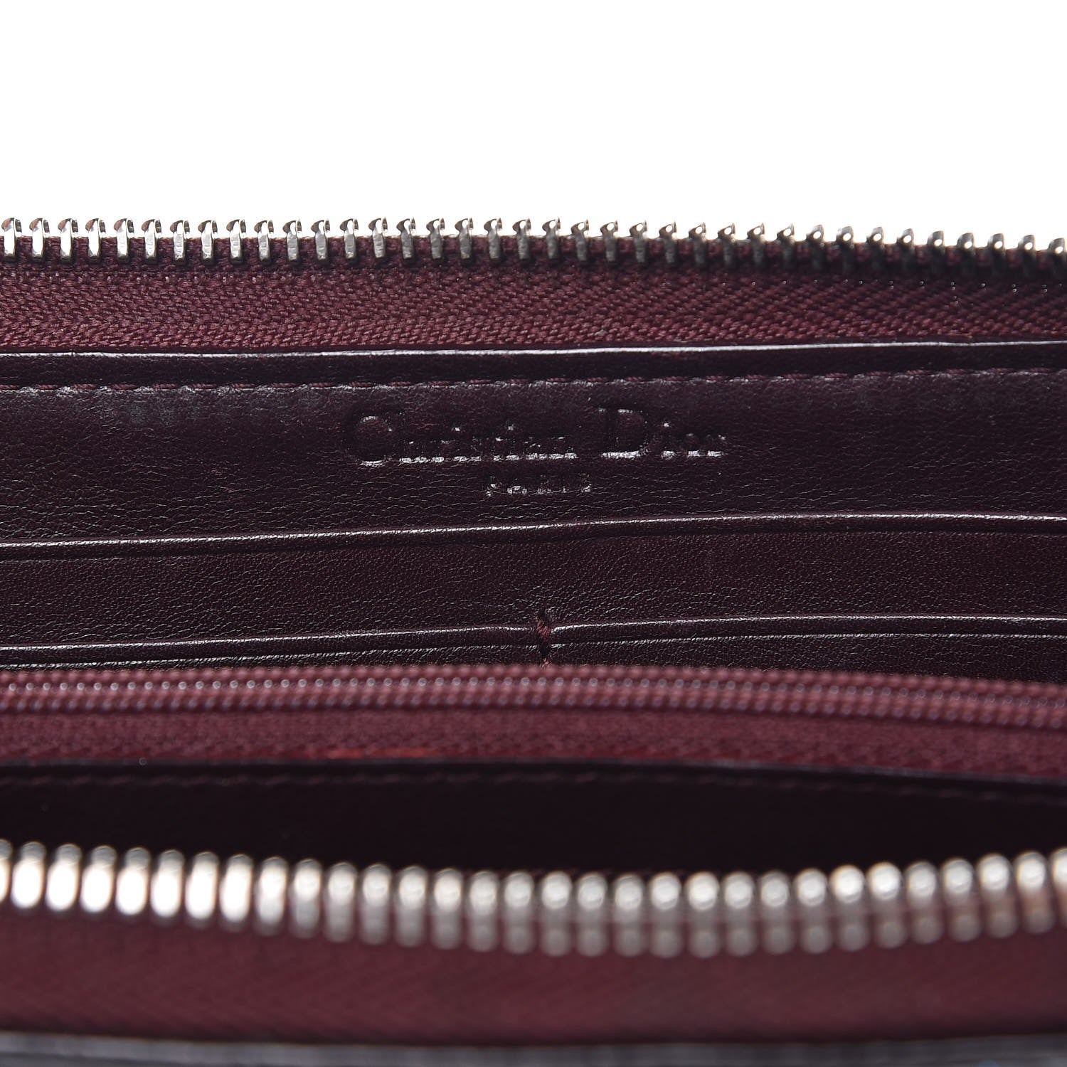 Christian Dior Patent Ultimate Voyageur Zip Around Wallet Bordeaux 6 of 10