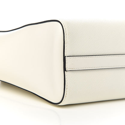 Prada Saffiano Soft Calfskin Zippered Tote White 8 of 11