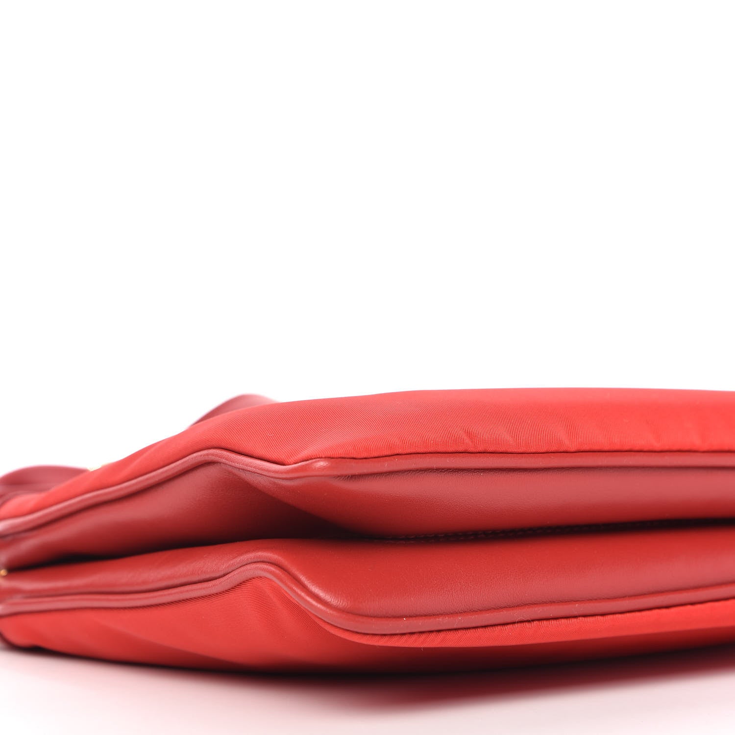 Prada Tessuto Nylon Soft Calf Double Zip Crossbody Bag Rosso 7 of 11