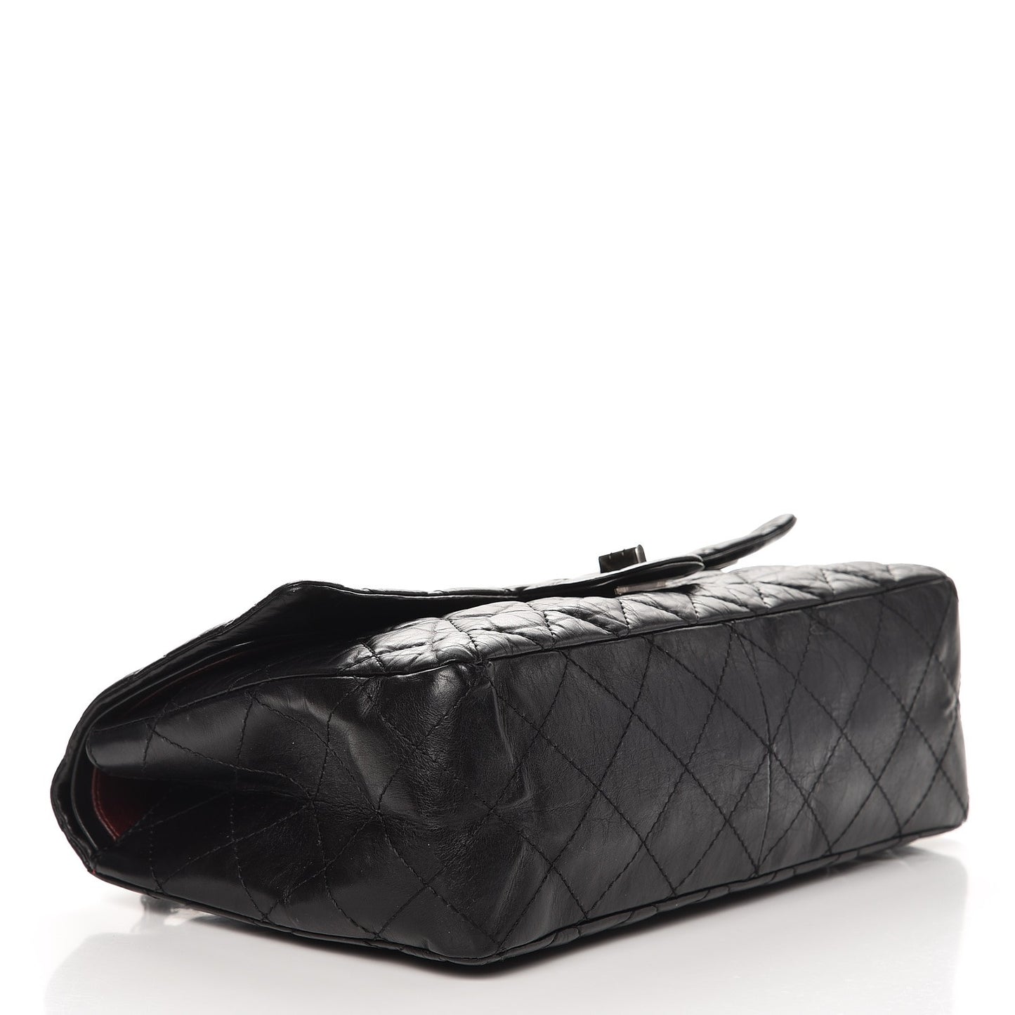 Aged Calfskin Quilted 2.55 Reissue 227 Flap Black