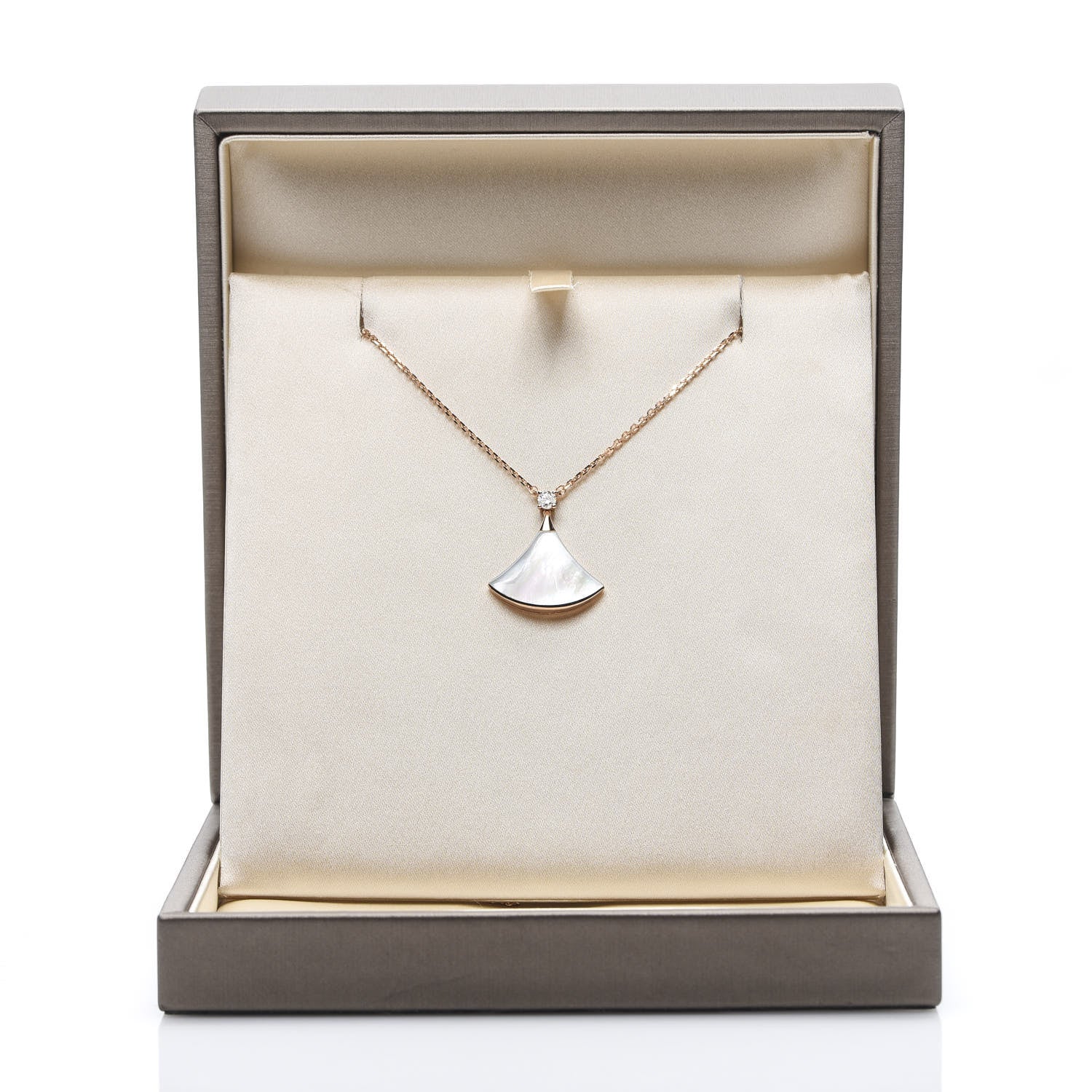 Bulgari 18K Rose Gold Diamond Mother of Pearl Divas' Dream Pendant Necklace 8 of 8