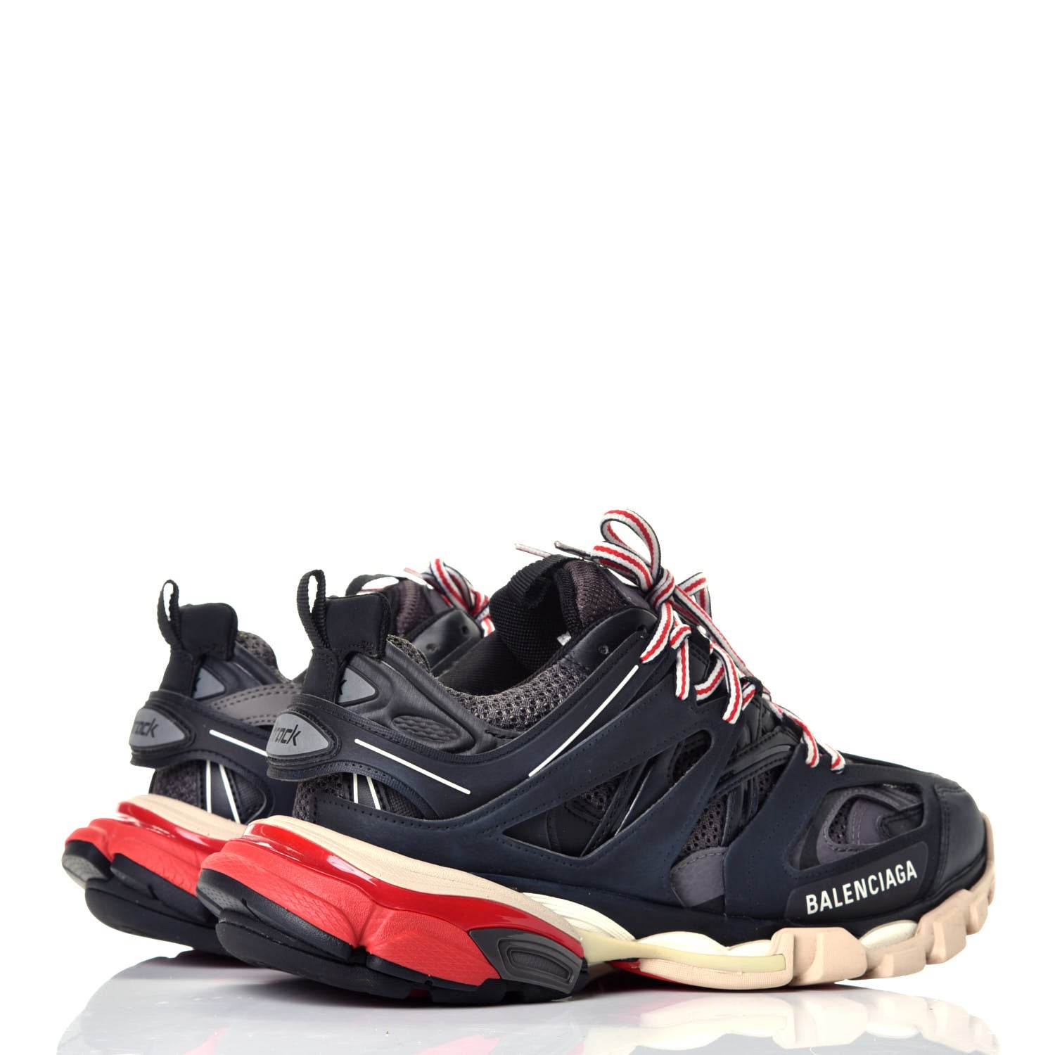 Balenciaga Mesh Nylon Womens Track Sneakers 38 Black Gris 4 of 8