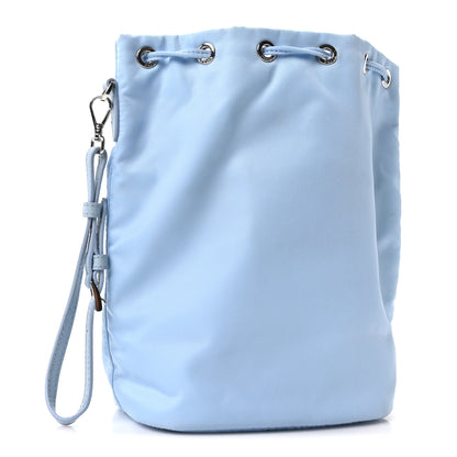 Prada Re-Nylon Saffiano Vela Bucket Wristlet Celeste 3 of 10