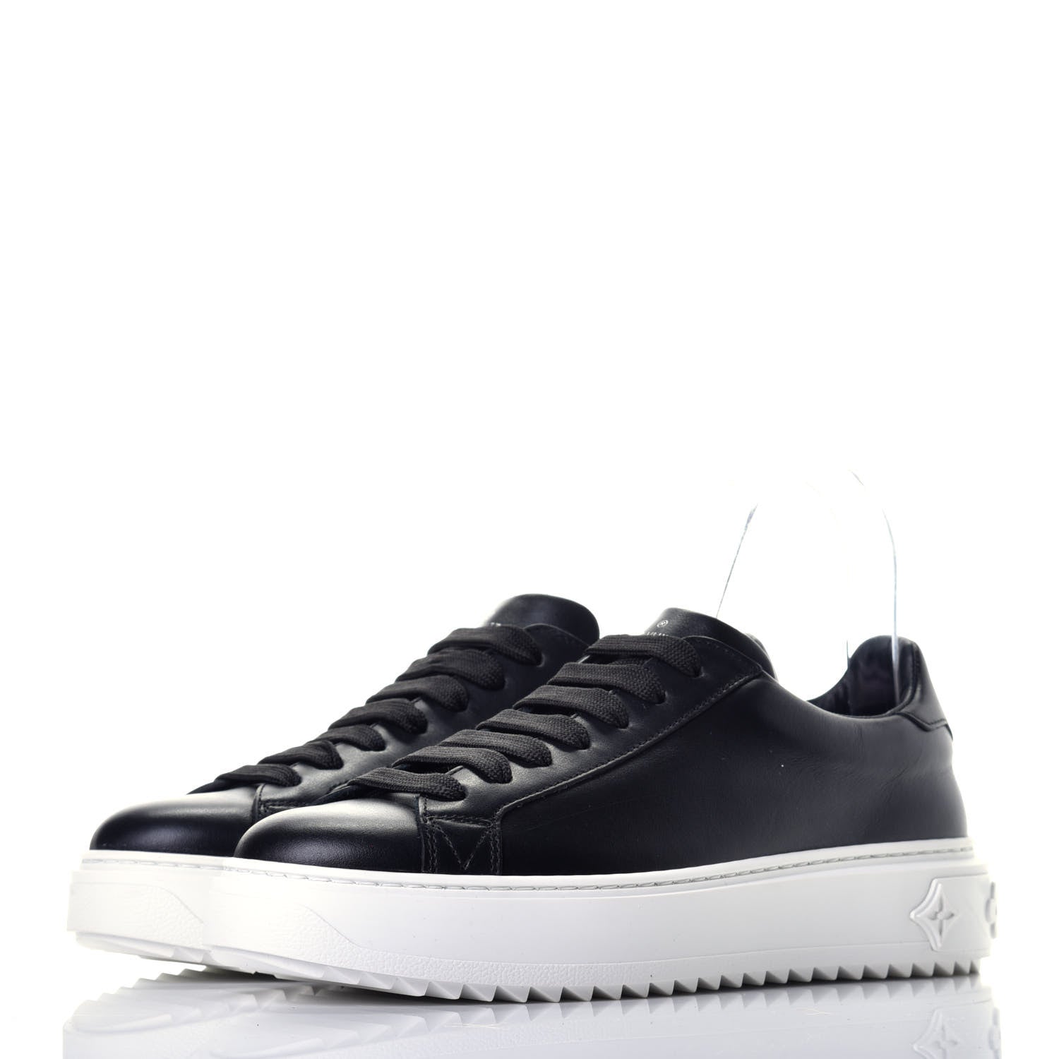 Louis Vuitton Calfskin Time Out Sneakers 37 Black 3 of 7