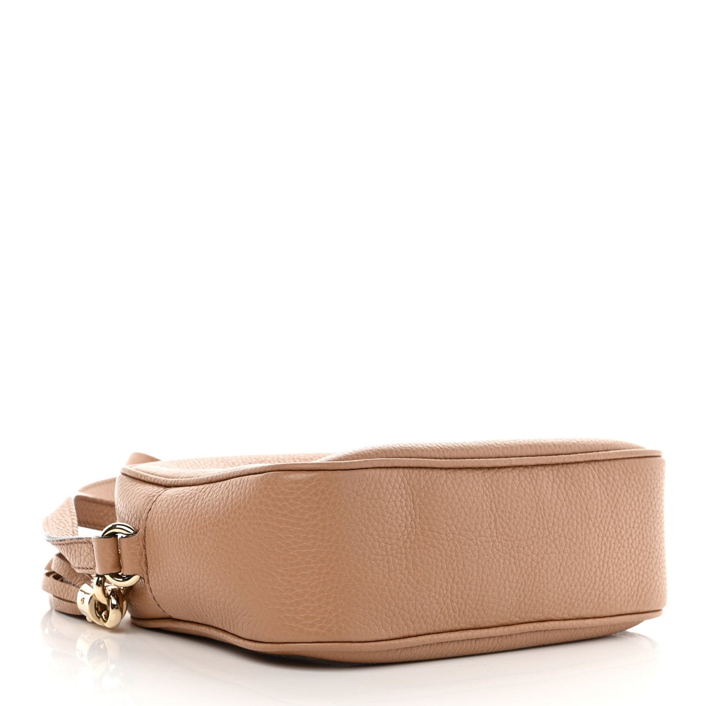 Pebbled Calfskin Small Soho Disco Bag Rose Beige