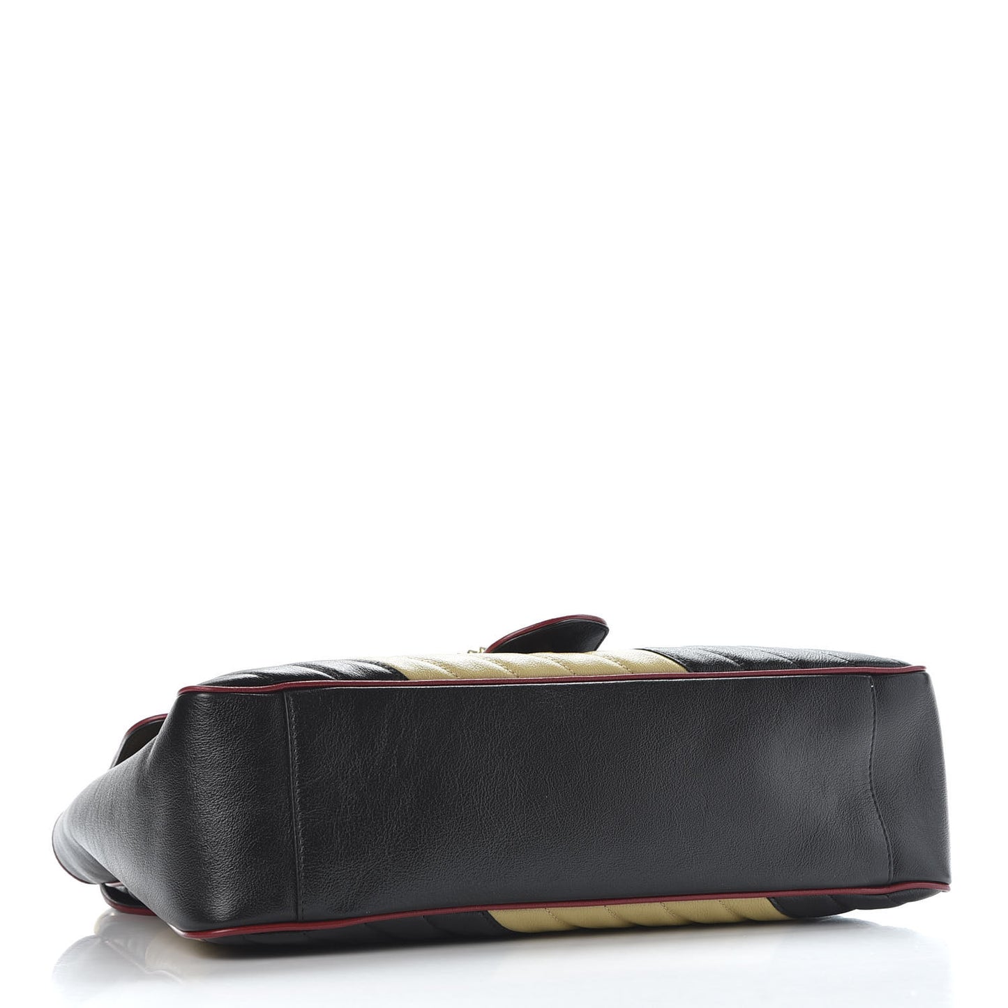 Azalea Calfskin Matelasse Diagonal Patchwork Large Torchon GG Marmont Shoulder Bag Black Beige Romantic Cerise