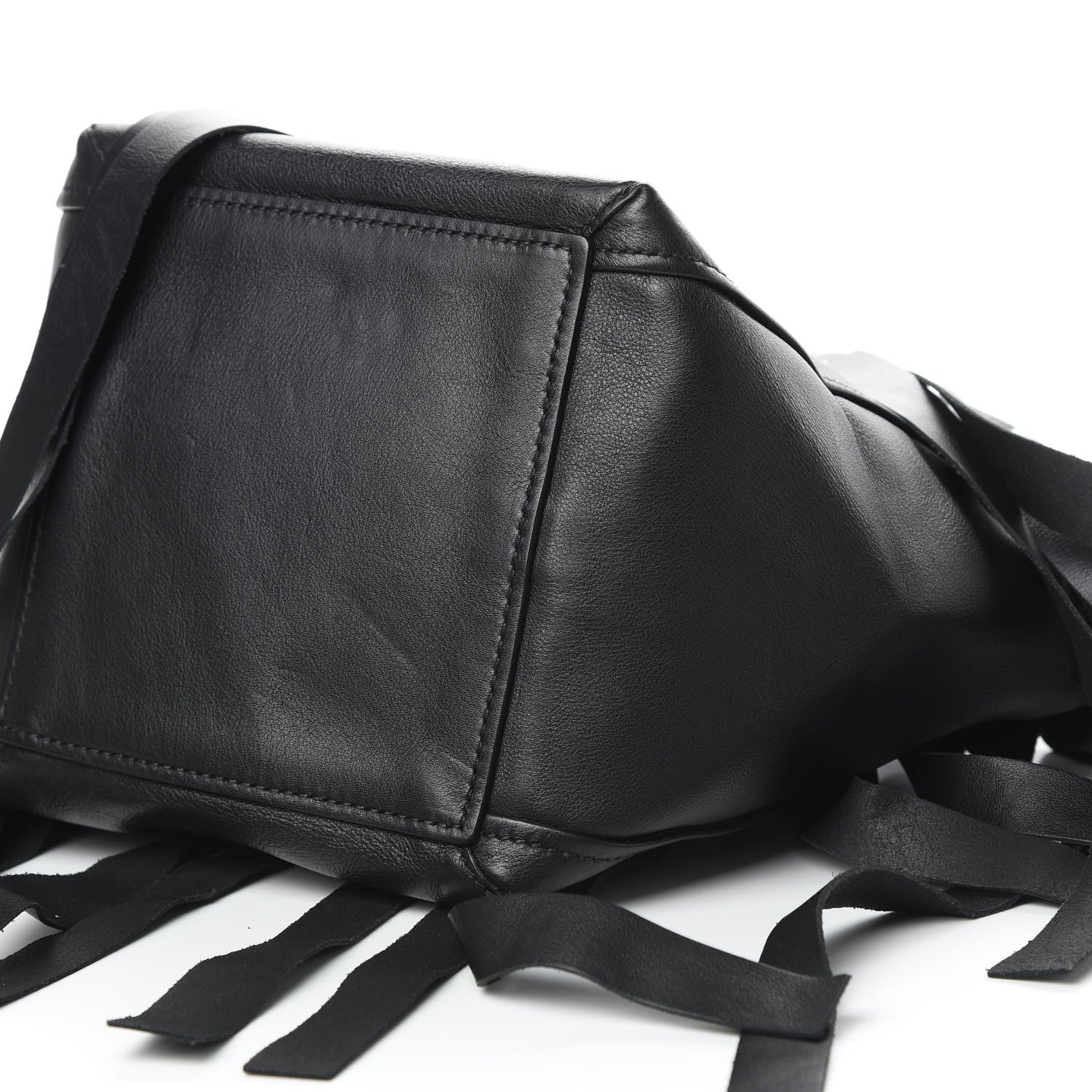 Balenciaga Calfskin XS Fringe Laundry Cabas Black 10 of 12