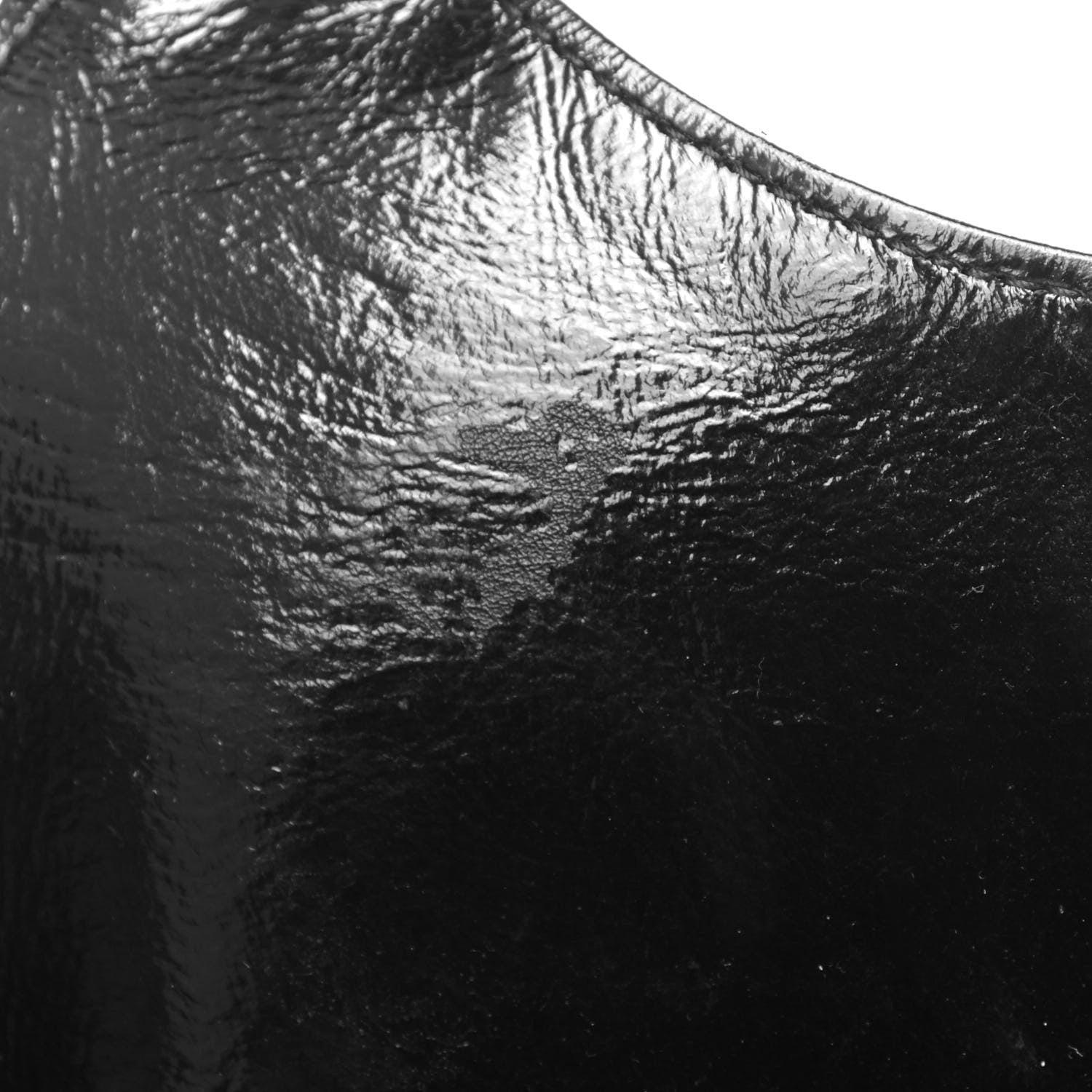 Saint Laurent Patent Crocodile Embossed Tribute Tote Black 11 of 13