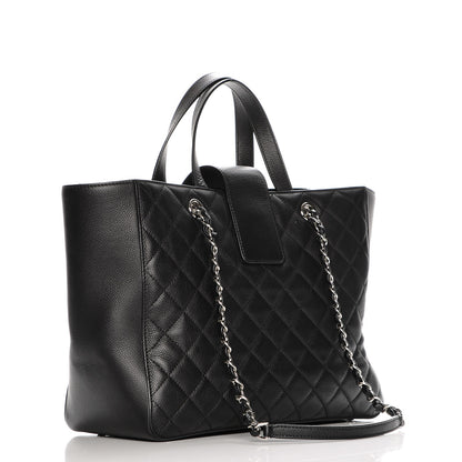 Chanel Caviar Quilted Large CC Box Shopping Tote Black 6 of 12