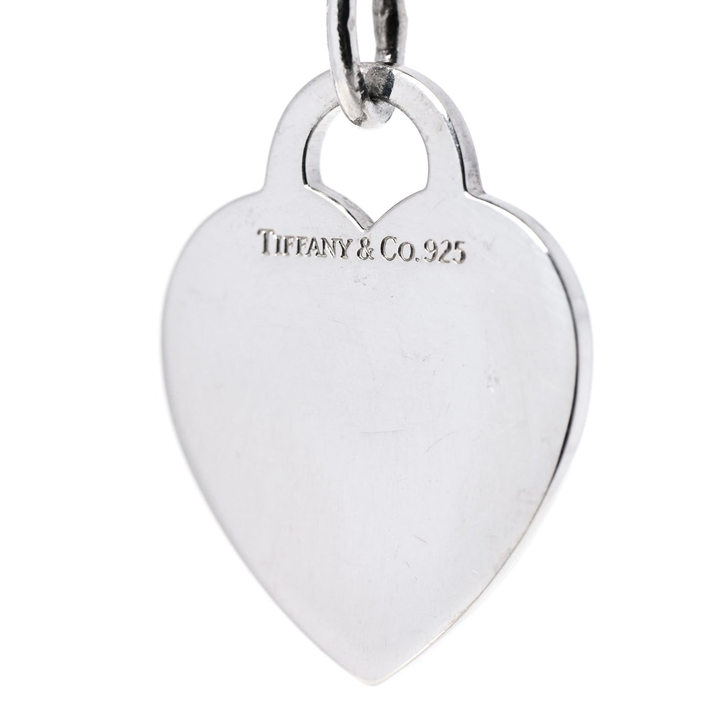 Sterling Silver Heart Tag Charm Bracelet