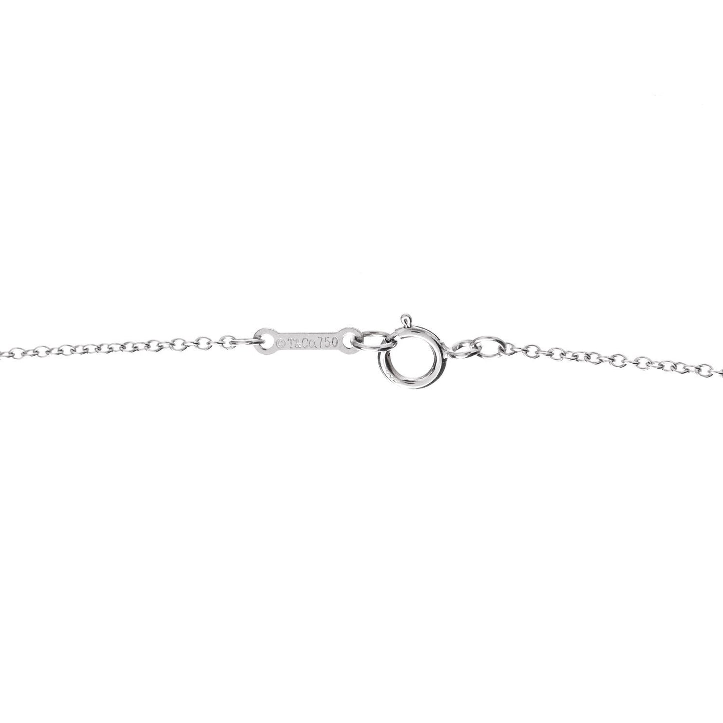 18K White Gold Diamond Small Paloma Picasso Loving Heart Necklace
