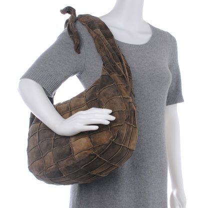 Chanel Suede Patchwork Hobo Brown 2 of 7