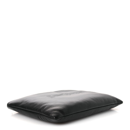 Saint Laurent Lambskin Large Puffy Pouch Black 4 of 12