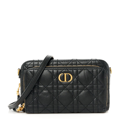 Christian Dior Supple Calfskin Caro Double Pouch Black 1 of 10