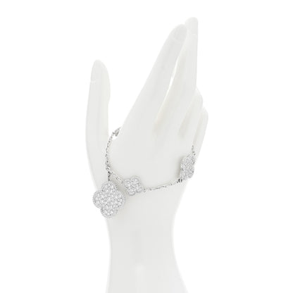 Van Cleef & Arpels 18K White Gold Diamond 5 Motifs Magic Alhambra Bracelet 2 of 5