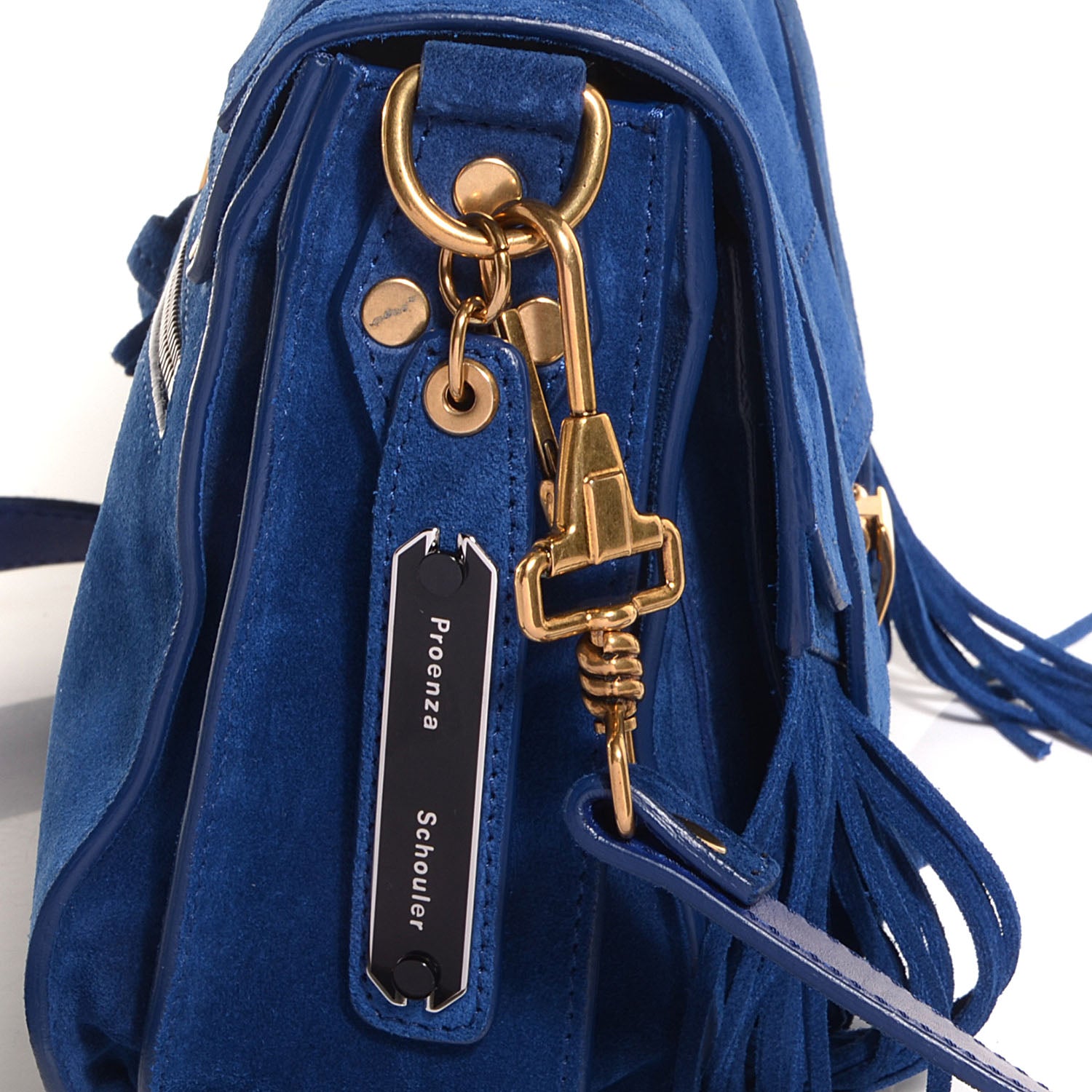 Proenza Schouler Suede Fringed PS1 Crossbody Pouch Cadet Blue 14 of 14