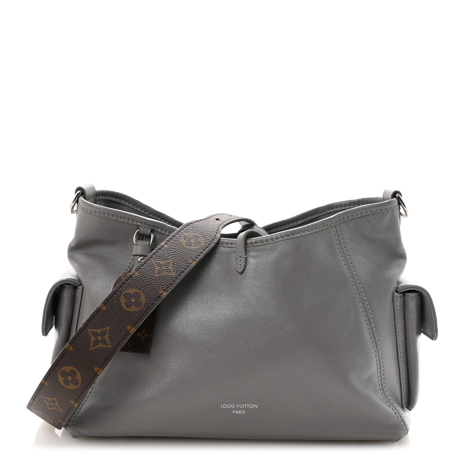 Louis Vuitton Lambskin CarryAll Cargo Vibe PM Trianon Gray 1 of 9