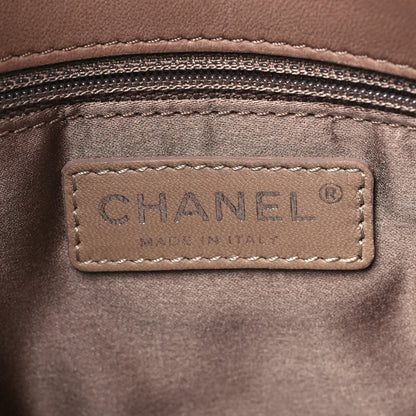 Chanel Lambskin Quilted Chanel 3 Accordion Flap Bag Dark Beige 6 of 10