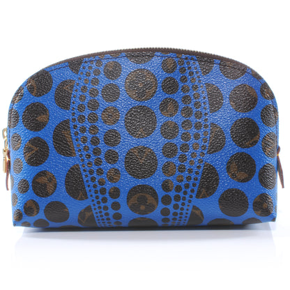 Louis Vuitton Monogram Kusama Pumpkin Dots Cosmetic Pouch Blue 1 of 6