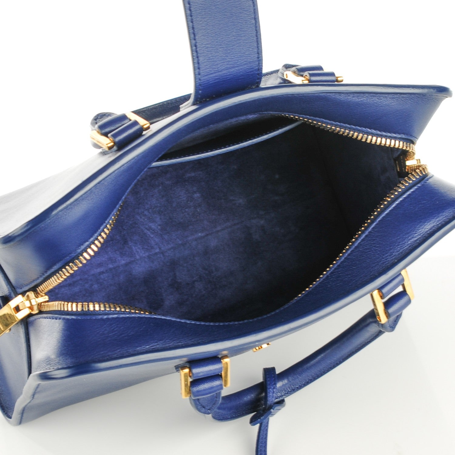 Saint Laurent Calfskin Monogram Baby Cabas Blue 2 of 7