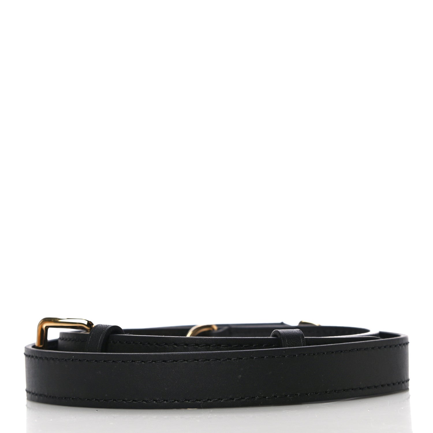 Louis Vuitton Calfskin Adjustable Shoulder Strap Black 3 of 4