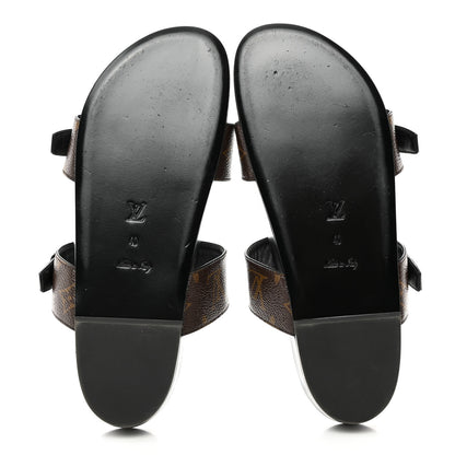 Louis Vuitton Monogram Bom Dia Mule Sandals 40 Black 5 of 8