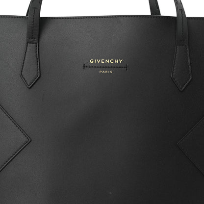 Givenchy Smooth Calfskin Wing Shopper Tote Black White 9 of 12