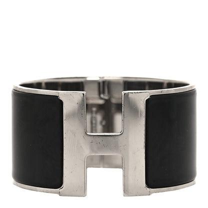 Hermes Enamel Extra Wide Clic Clac H Bracelet GM Black 1 of 4