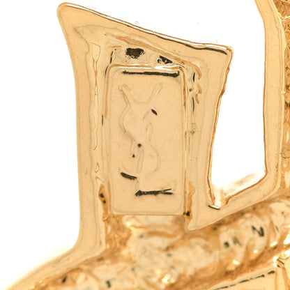 Saint Laurent Monogram Opyum Brooch Gold 4 of 4
