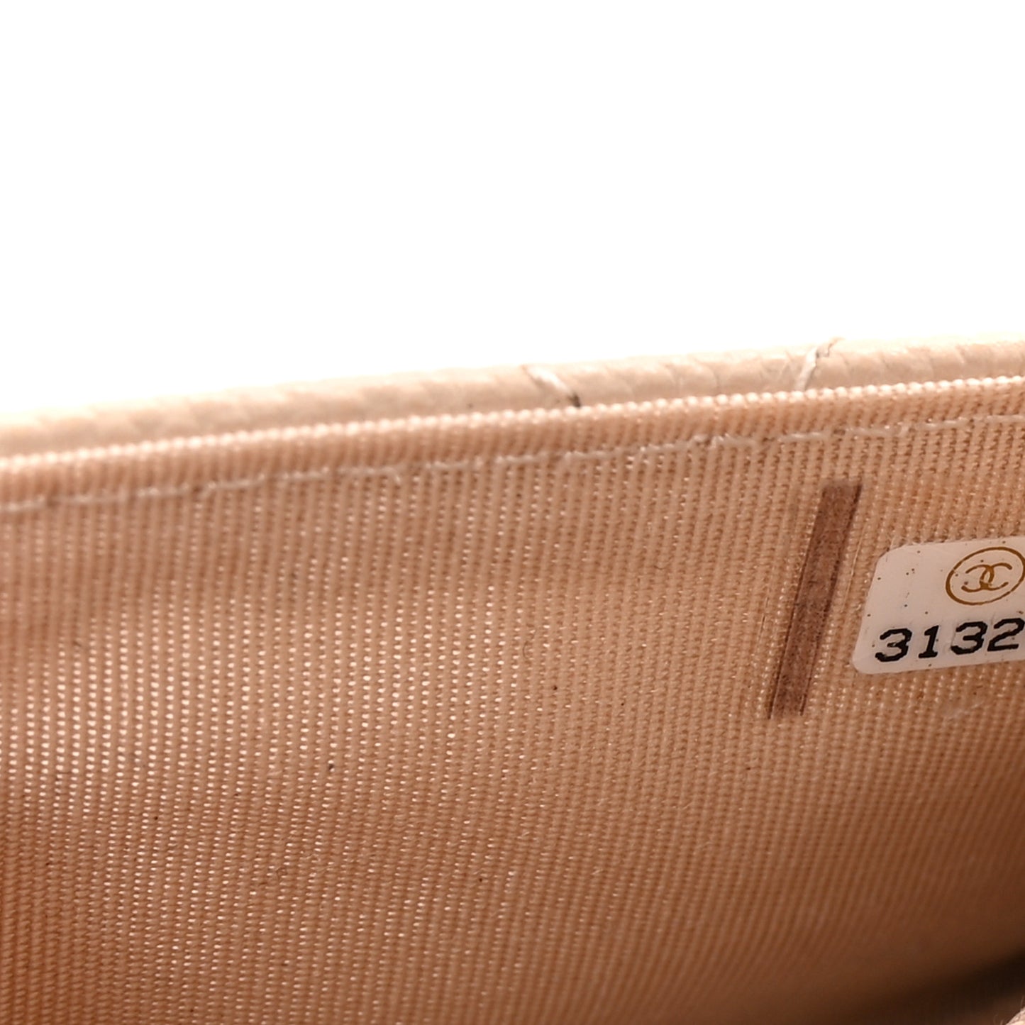 Caviar Pearl Quilted Coco Candy Wallet Beige