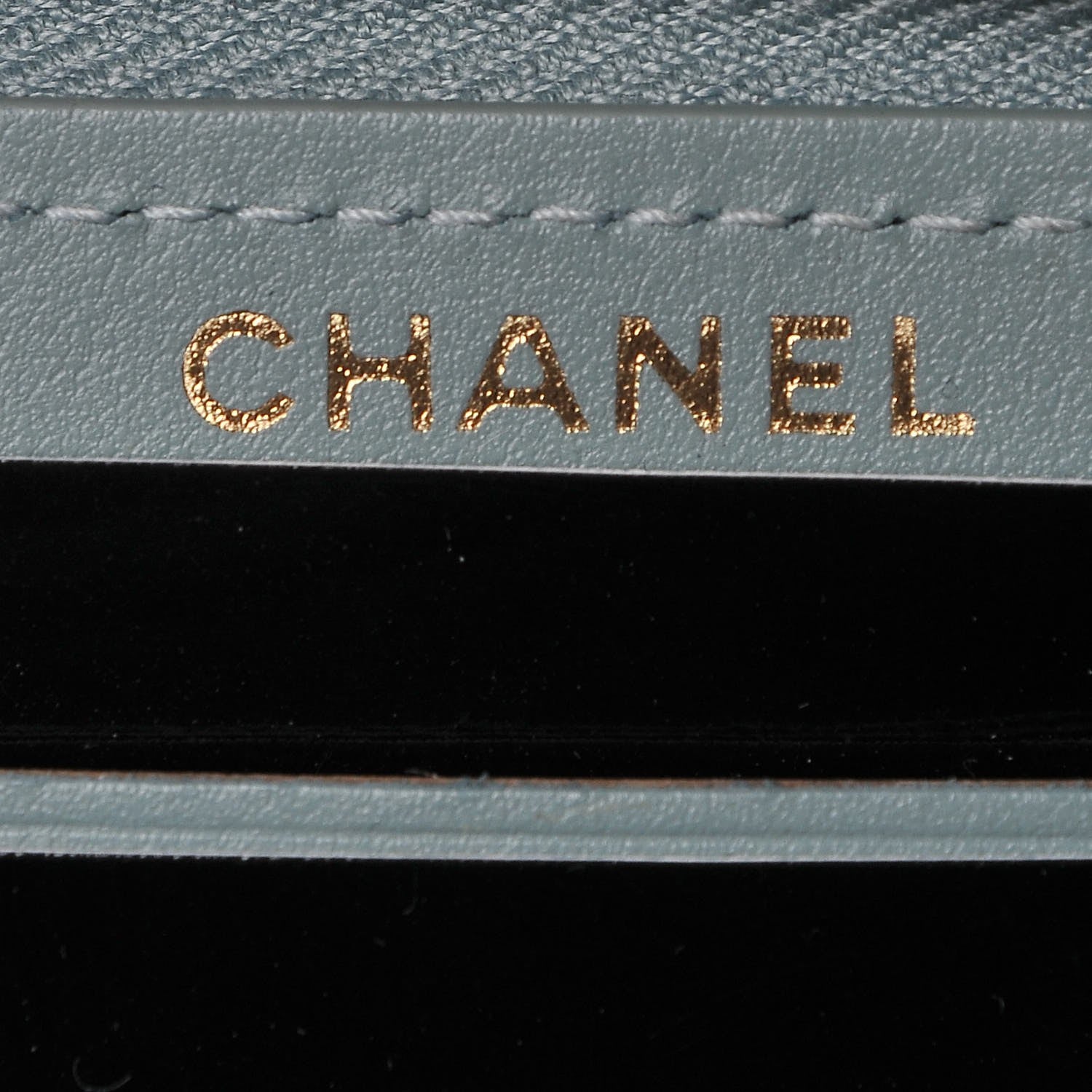 Chanel Iridescent Caviar Quilted Medium Zip Around Wallet Light Blue 5 of 9