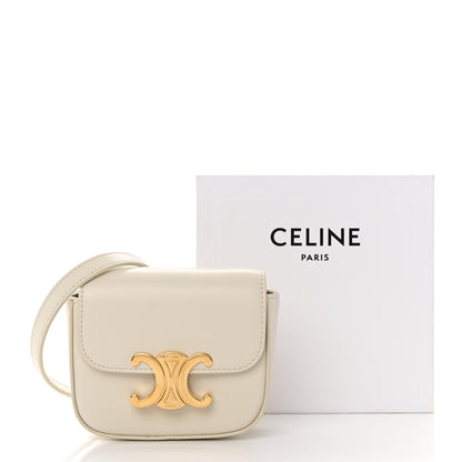 Celine Shiny Calfskin Mini Triomphe Rice 10 of 10