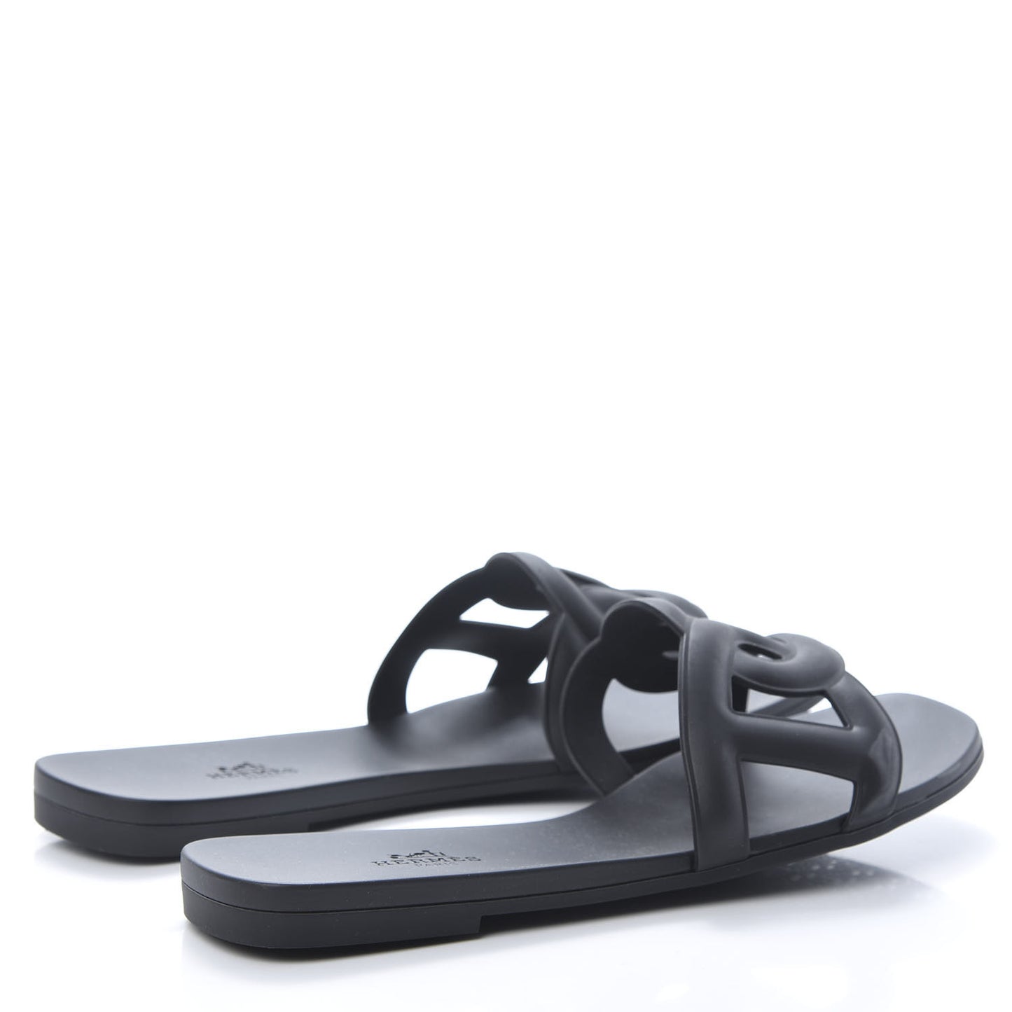 Rubber Aloha Sandals 39 Black