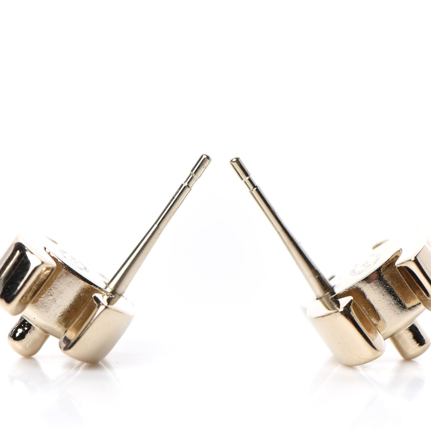 Metal CC Turnlock Earrings Gold