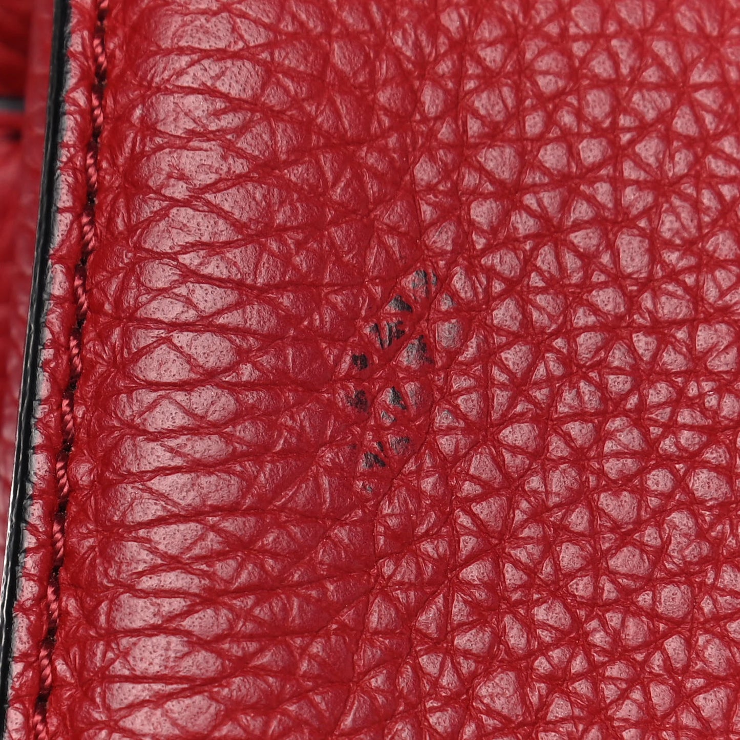 Pebbled Calfskin Rockstud Twiny Top Handle Bag Red