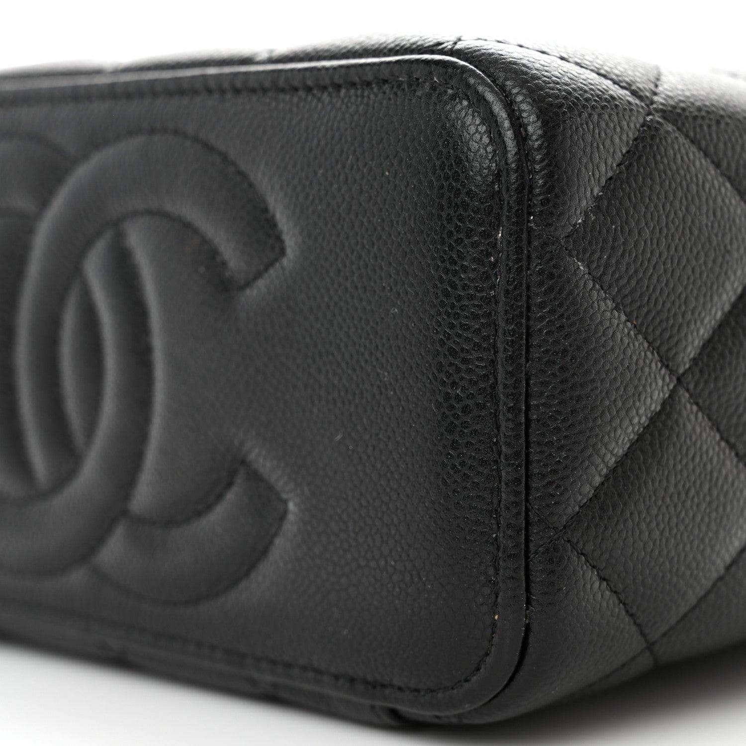 Chanel Caviar Quilted Small Vanity Case With Chain Black 10 of 15