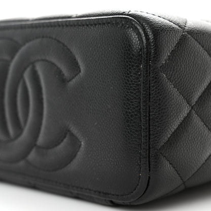 Chanel Caviar Quilted Small Vanity Case With Chain Black 10 of 15