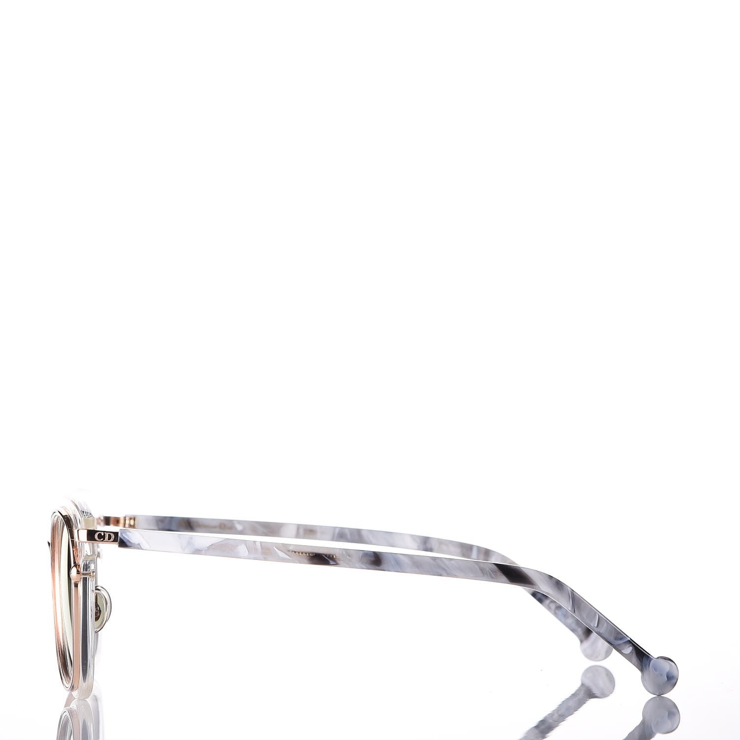 Christian Dior Origins2 Round Marble Sunglasses Rose Gold 3 of 10