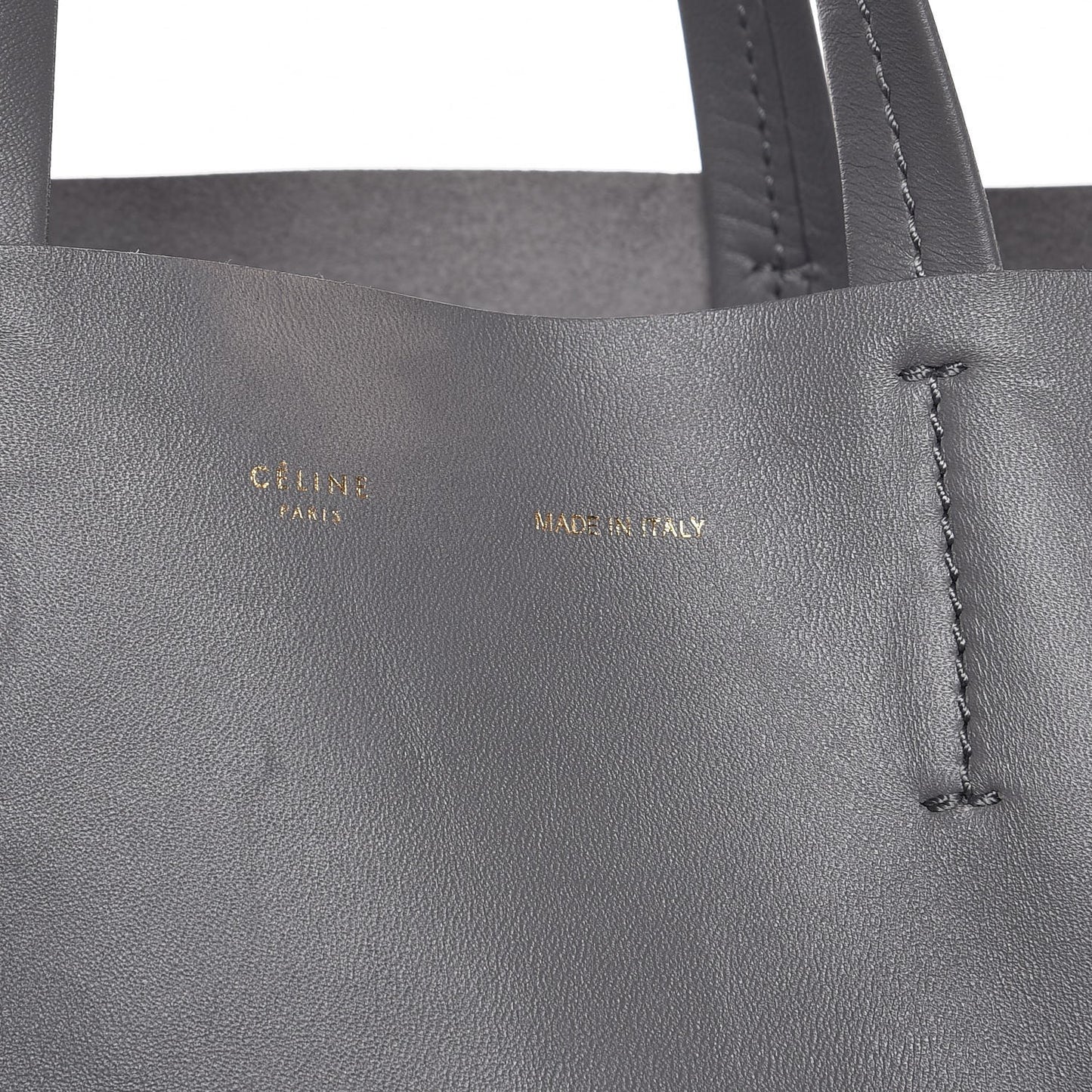 Lambskin Vertical Bi-Cabas Grey Cognac