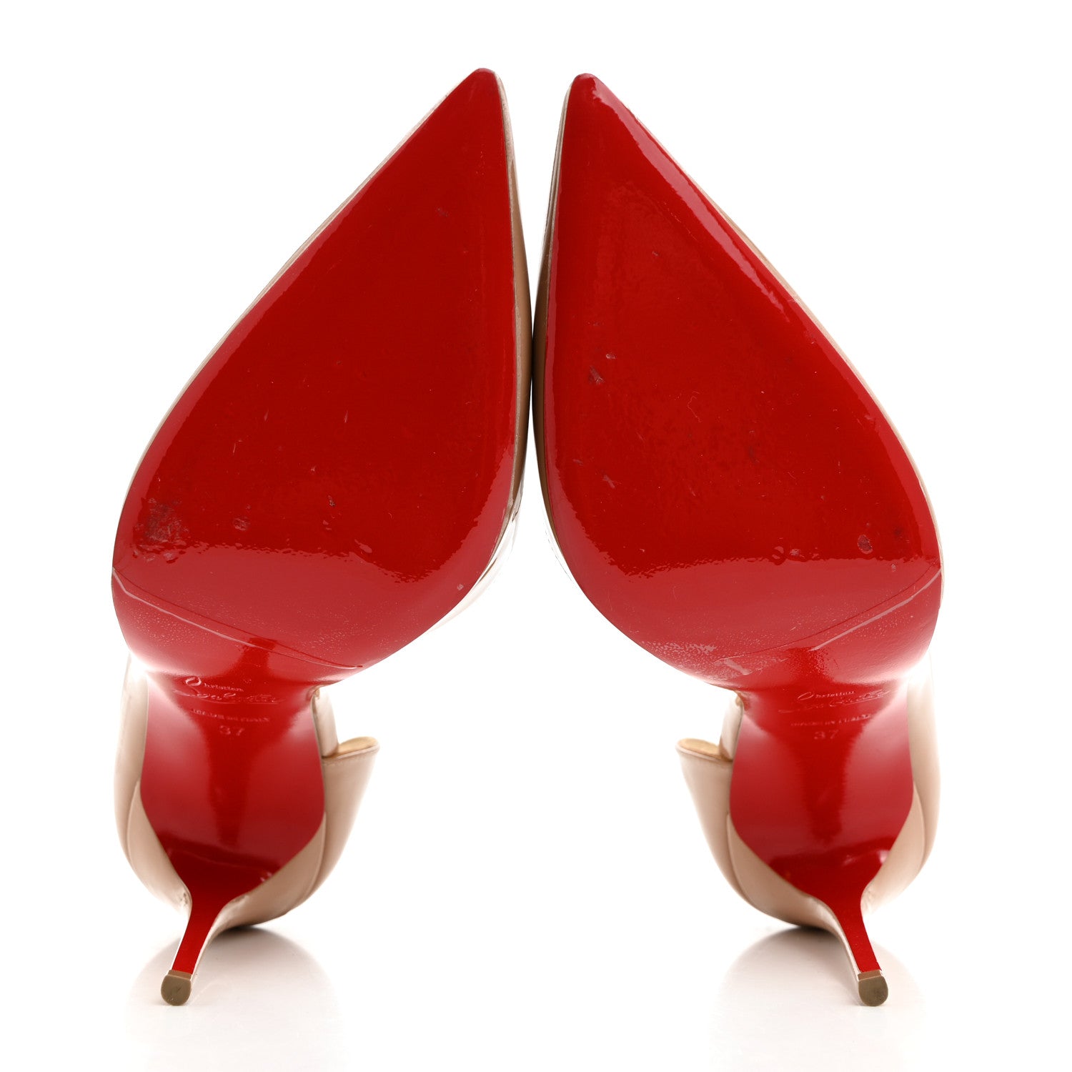 Christian Louboutin Patent Iriza 100 Pumps 37 Nude 5 of 9