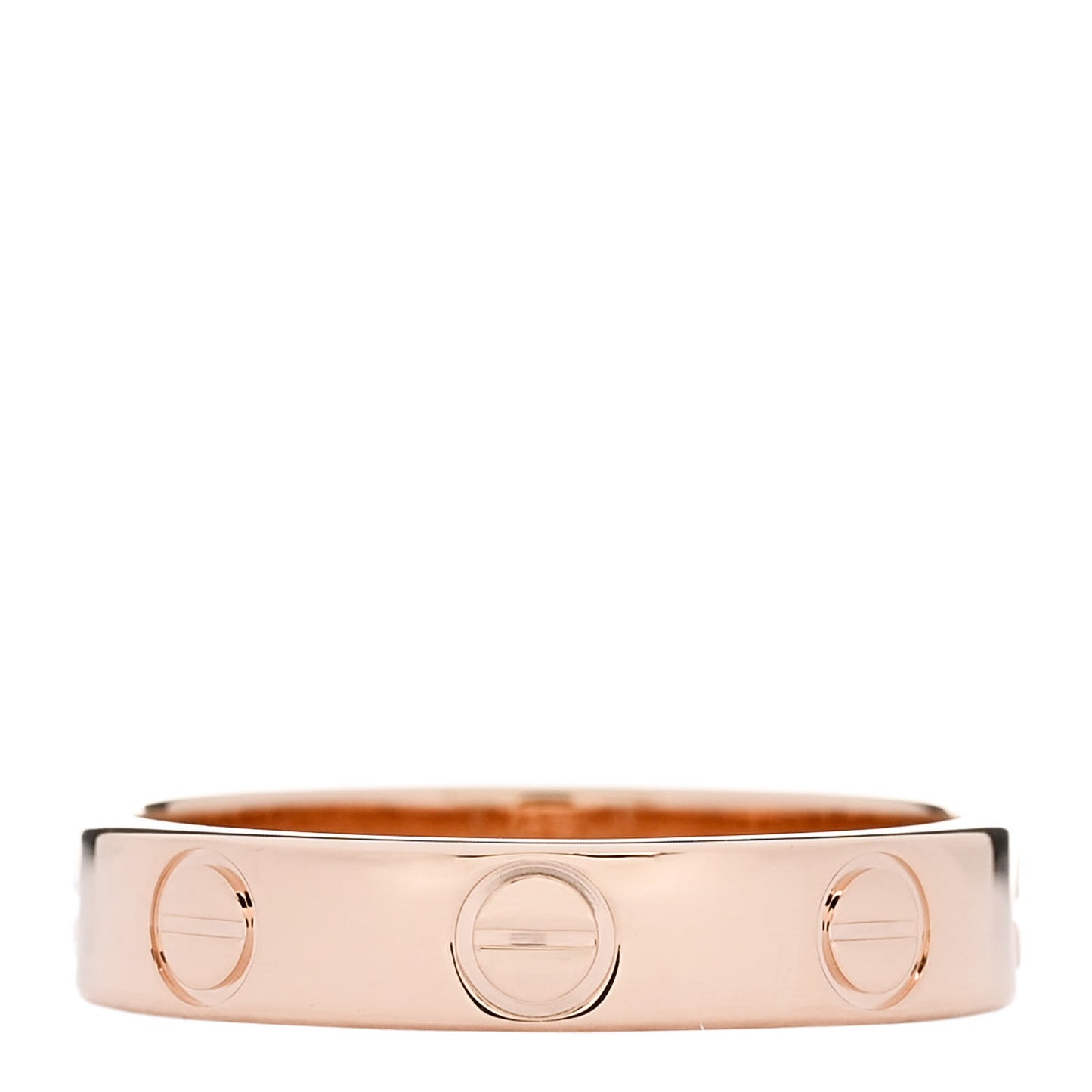 18K Pink Gold 3.5mm LOVE Wedding Band Ring 48 4.5