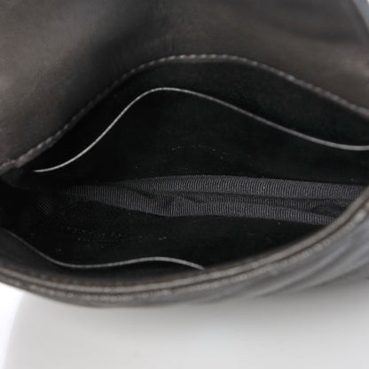 Saint Laurent Sheepskin Matelasse Chevron Monogram Mini College Bag Dark Anthracite 5 of 7
