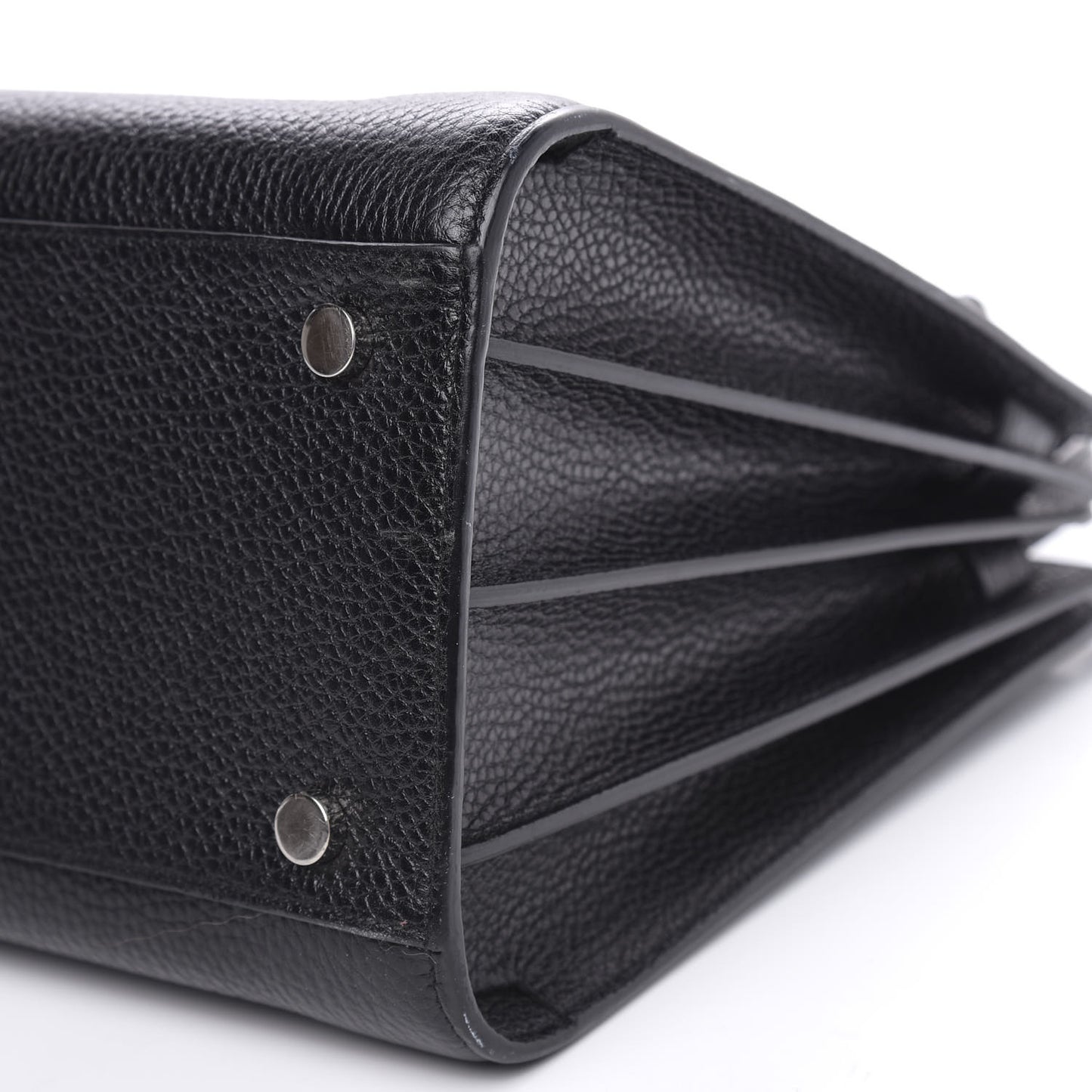 Grained Calfskin Small Sac De Jour Black