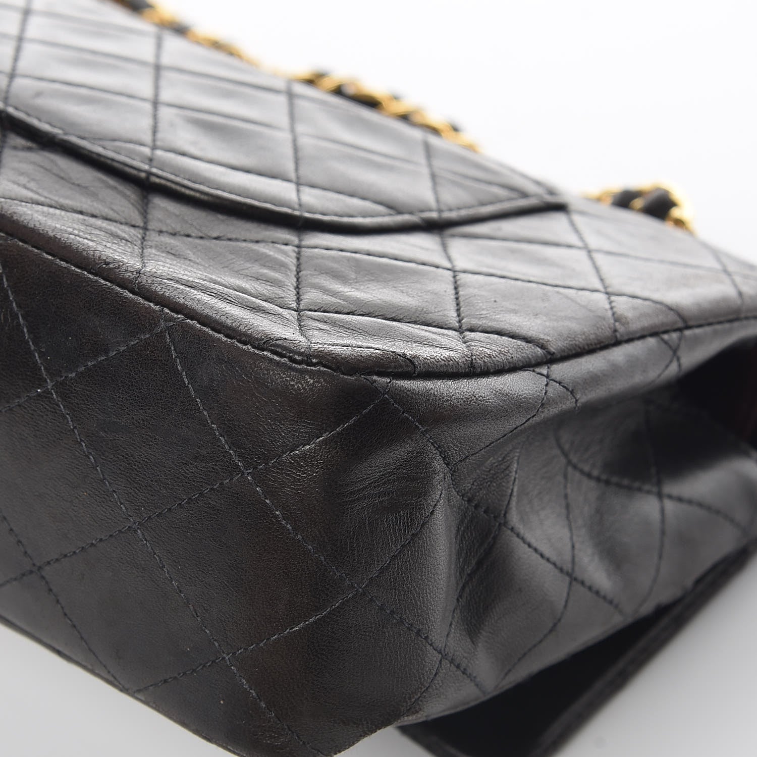 Chanel Lambskin Quilted Medium Double Flap Black 14 of 17