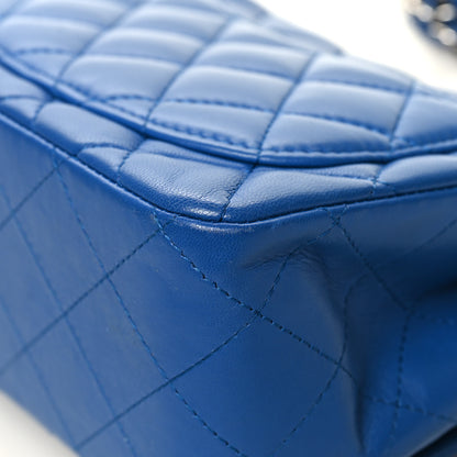 Chanel Lambskin Quilted Mini Square Flap Blue 11 of 12