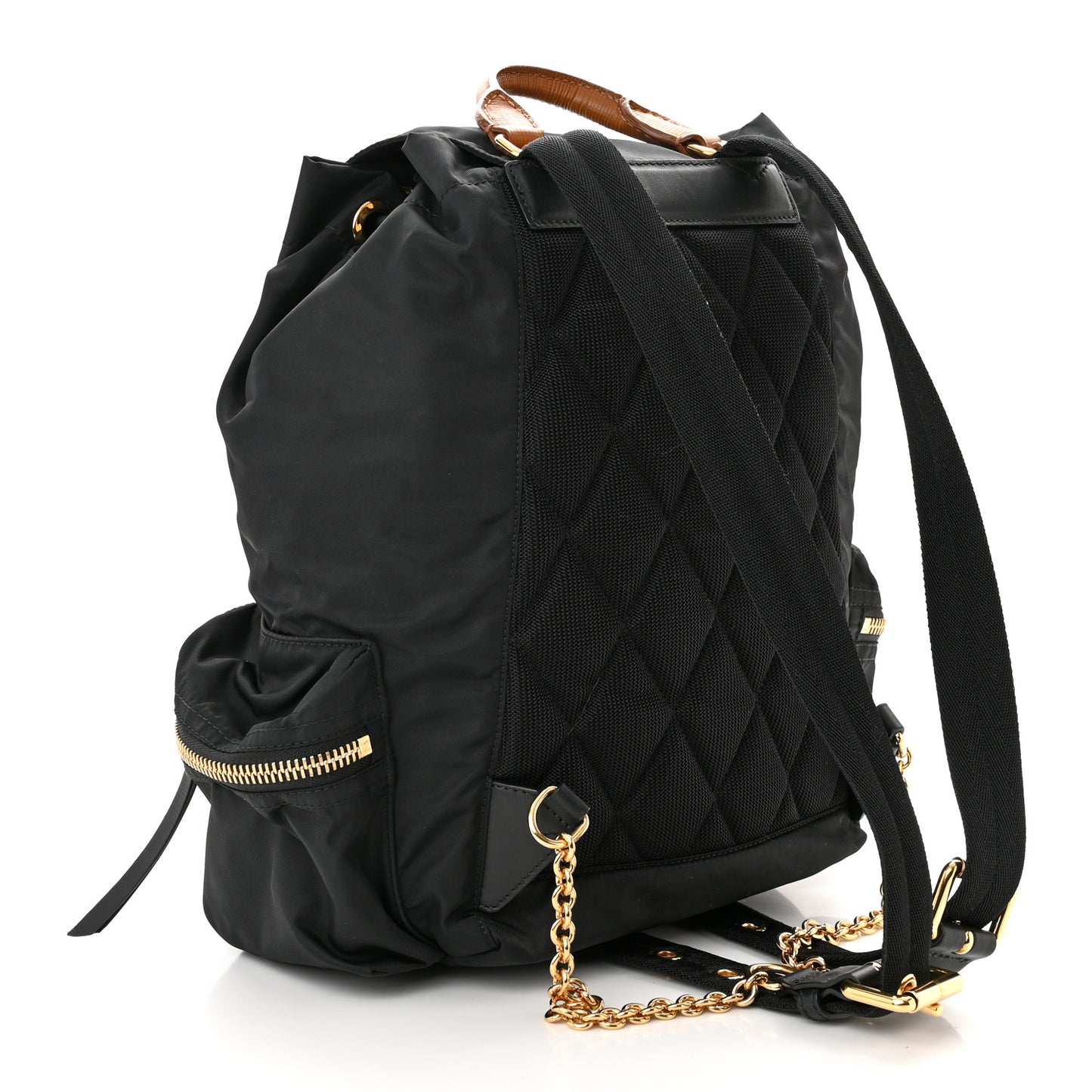 Nylon Medium Rucksack Backpack Black