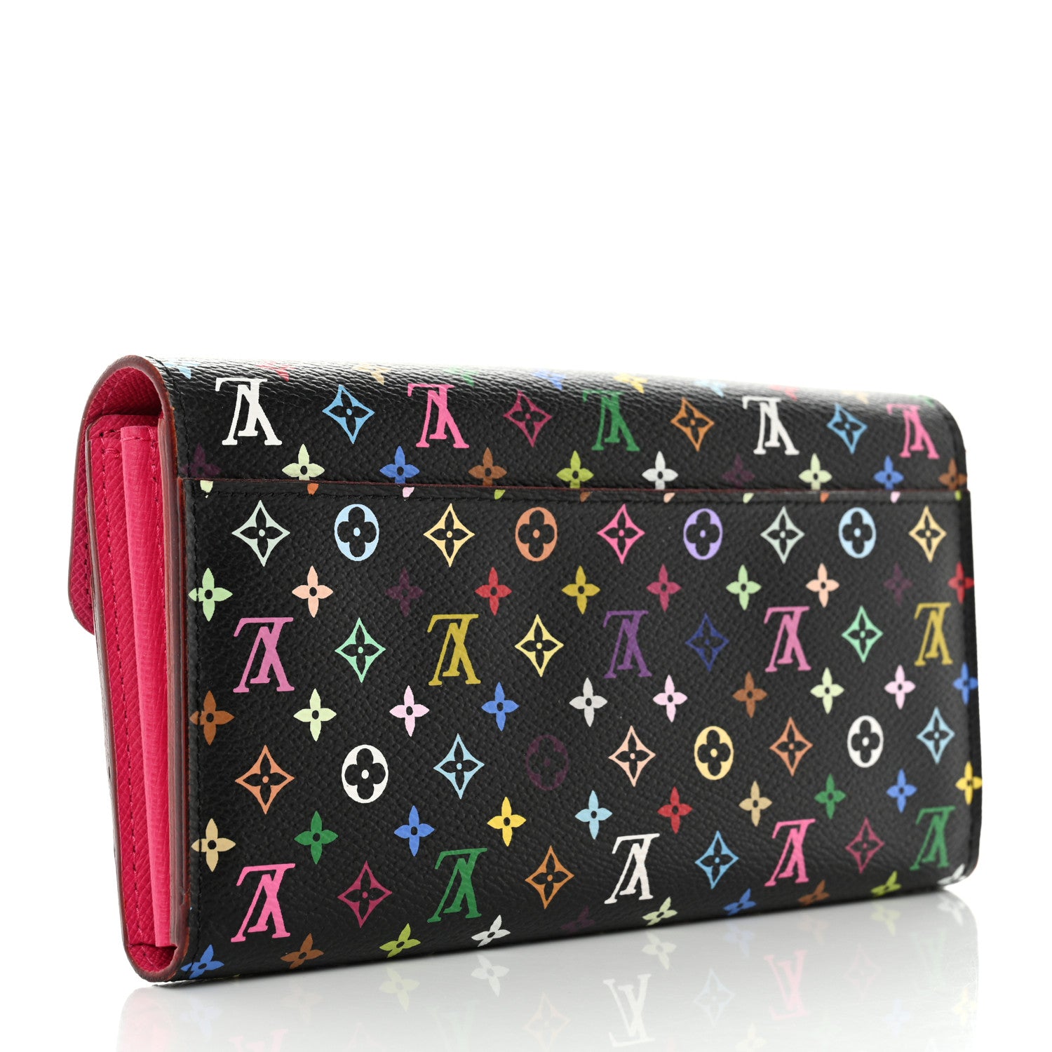 Louis Vuitton Monogram Multicolor Sarah Wallet NM Black Grenade 3 of 11