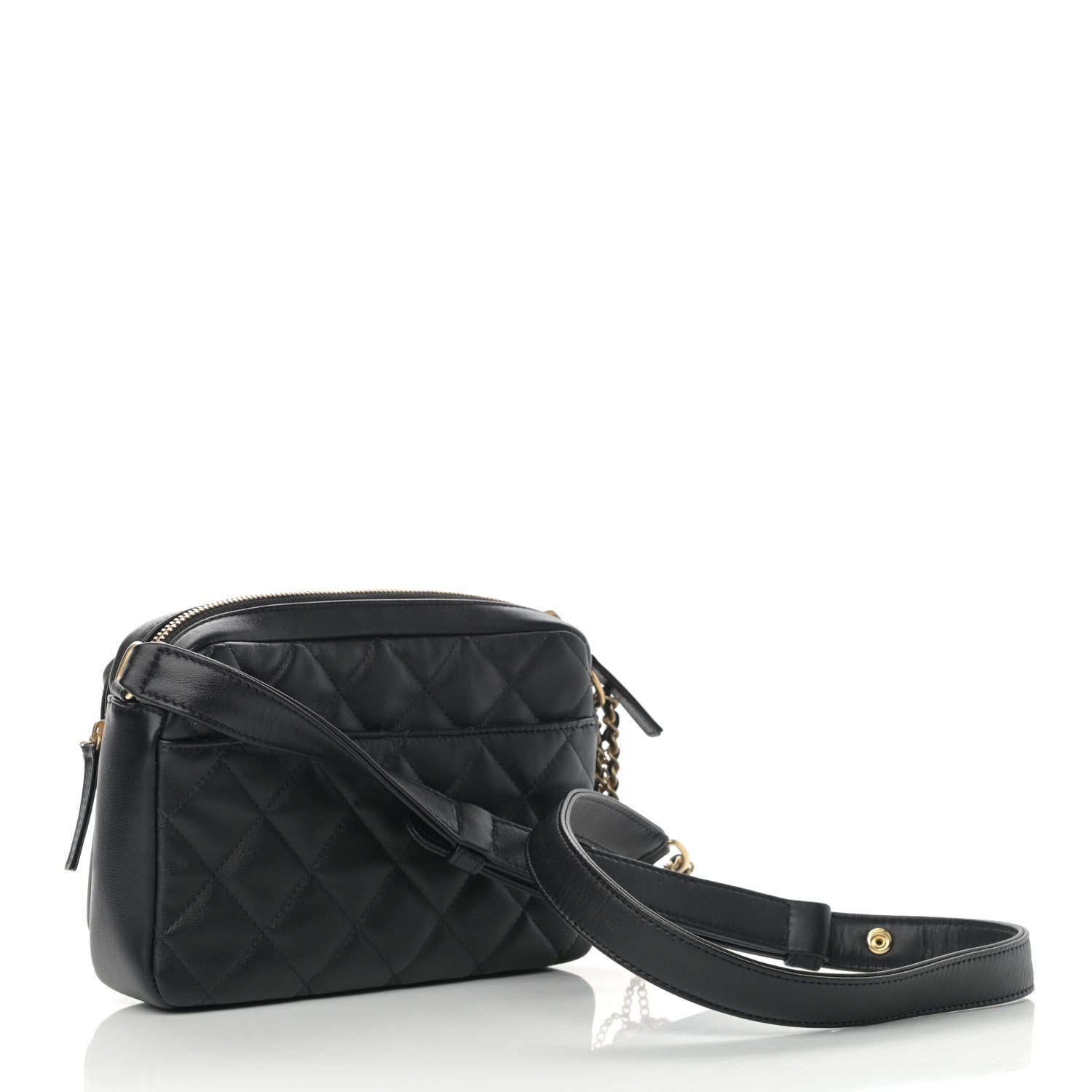 Chanel Calfskin Quilted Small Camera Case Black 3 of 11