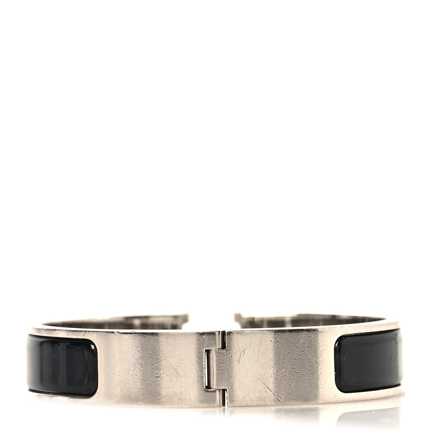 Enamel Narrow Clic Clac H Bracelet PM Black